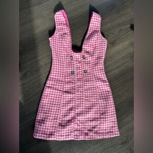Vibrant Pink Pinafore Dress